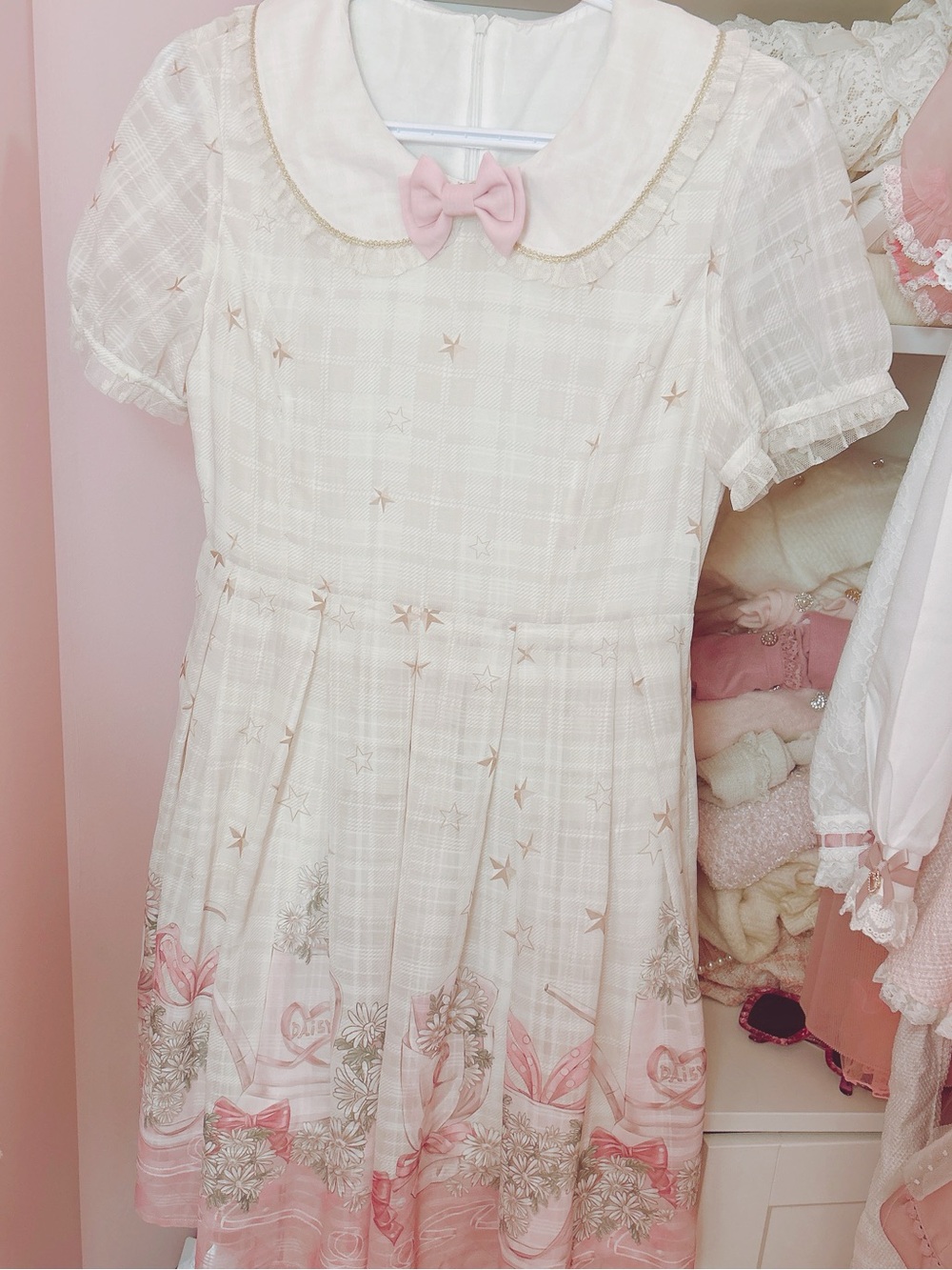 ♡ cute.q star & daisy print lolita op ♡